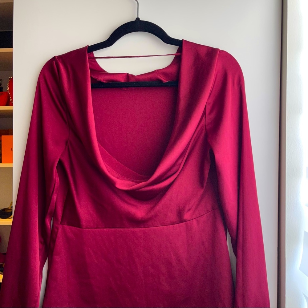 Dynamite Satin Drape Back